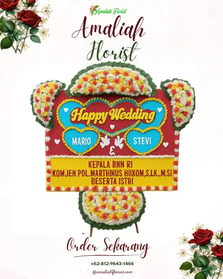 Papan Bunga Pernikahan Tambong